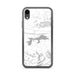 Custom iPhone XR Blue Mountain Lake Arkansas Map Phone Case in Classic