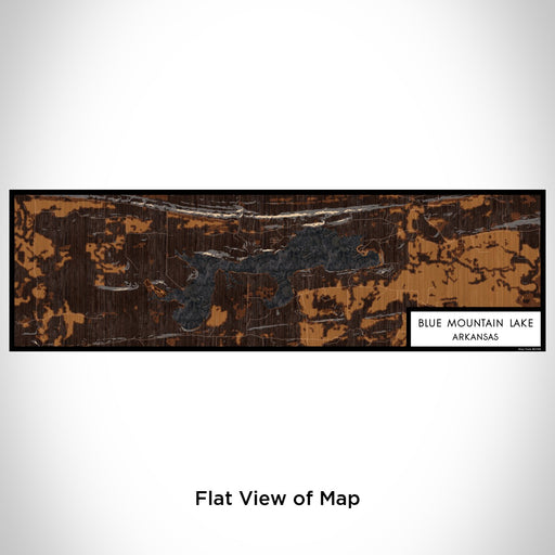 Flat View of Map Custom Blue Mountain Lake Arkansas Map Enamel Mug in Ember