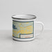 Right View Custom Blue Mountain Lake Arkansas Map Enamel Mug in Woodblock