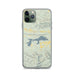 Custom iPhone 11 Pro Blue Mountain Lake Arkansas Map Phone Case in Woodblock