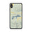 Custom iPhone XS Max Blue Mountain Lake Arkansas Map Phone Case in Woodblock