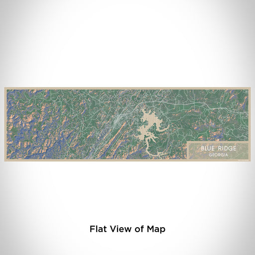 Flat View of Map Custom Blue Ridge Georgia Map Enamel Mug in Afternoon