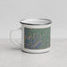 Left View Custom Blue Ridge Georgia Map Enamel Mug in Afternoon