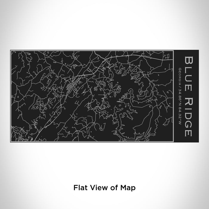 Rendered View of Blue Ridge Georgia Map Engraving on 17oz Stainless Steel Insulated Cola Bottle in Black