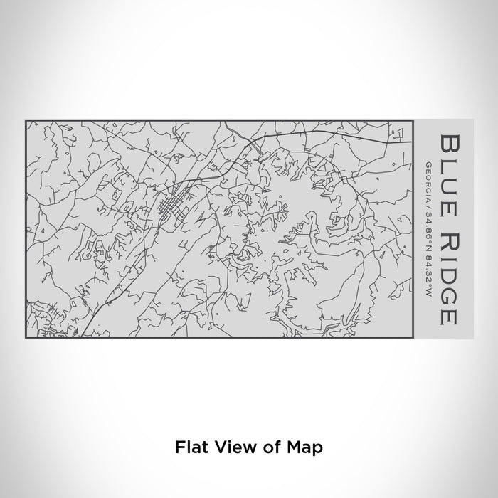 Rendered View of Blue Ridge Georgia Map Engraving on 17oz Stainless Steel Insulated Cola Bottle