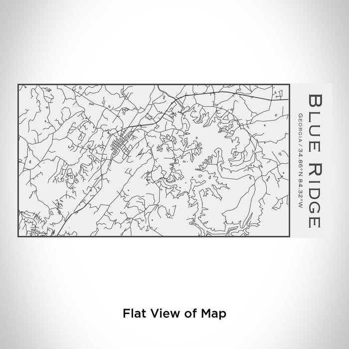 Rendered View of Blue Ridge Georgia Map Engraving on 17oz Stainless Steel Insulated Cola Bottle in White