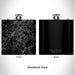 Rendered View of Blue Ridge Georgia Map Engraving on 6oz Stainless Steel Flask in Black