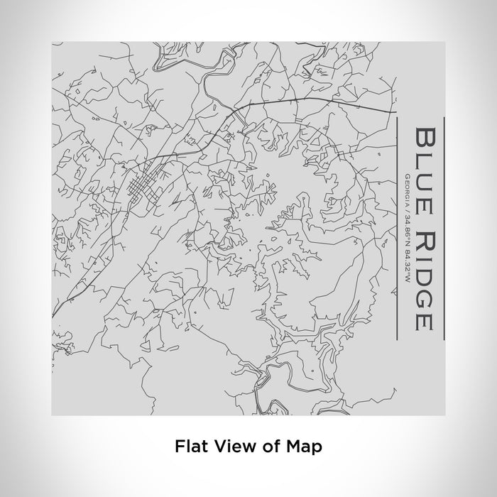 Rendered View of Blue Ridge Georgia Map Engraving on 17oz Stainless Steel Insulated Tumbler