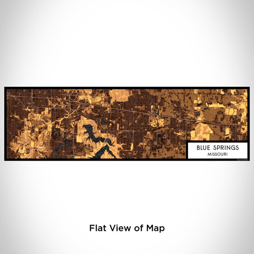 Flat View of Map Custom Blue Springs Missouri Map Enamel Mug in Ember
