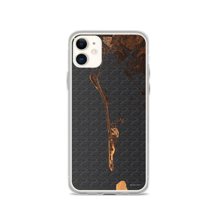 Custom iPhone 11 Boca Grande Florida Map Phone Case in Ember