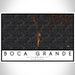 Boca Grande Florida Map Print Landscape Orientation in Ember Style With Shaded Background