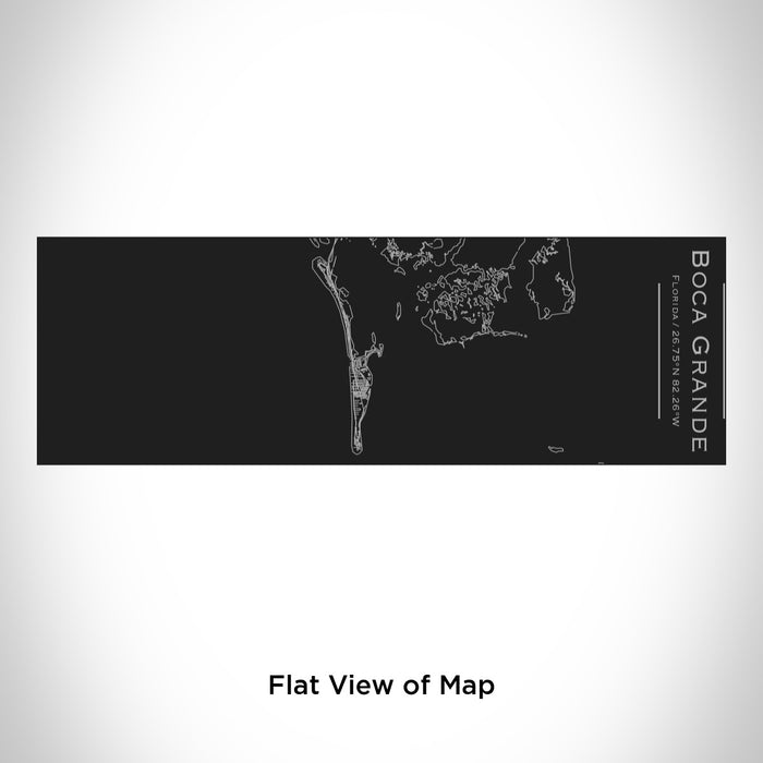 Rendered View of Boca Grande Florida Map Engraving on 10oz Stainless Steel Insulated Cup with Sliding Lid in Black