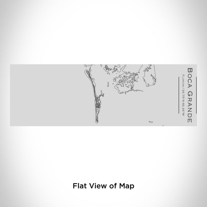 Rendered View of Boca Grande Florida Map Engraving on 10oz Stainless Steel Insulated Cup with Sipping Lid