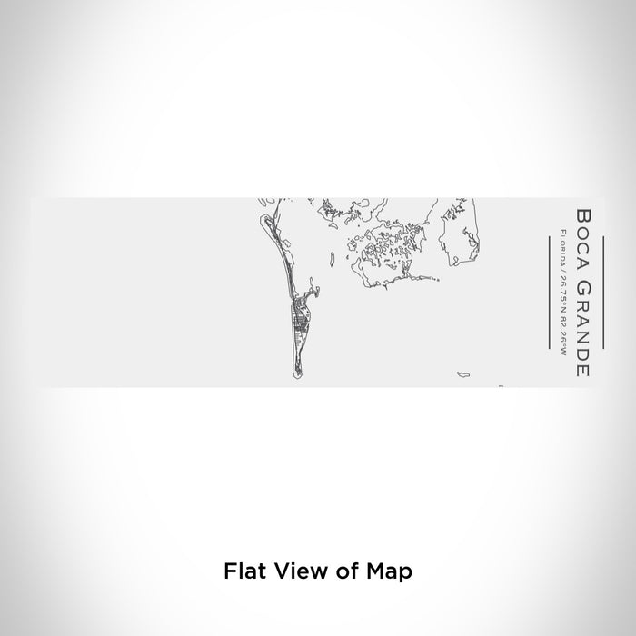 Rendered View of Boca Grande Florida Map Engraving on 10oz Stainless Steel Insulated Cup with Sliding Lid in White