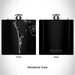 Rendered View of Boca Grande Florida Map Engraving on 6oz Stainless Steel Flask in Black