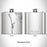Rendered View of Boca Grande Florida Map Engraving on 6oz Stainless Steel Flask