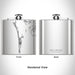 Rendered View of Boca Grande Florida Map Engraving on 6oz Stainless Steel Flask