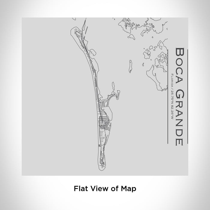 Rendered View of Boca Grande Florida Map Engraving on 17oz Stainless Steel Insulated Tumbler