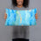 Person holding 20x12 Custom Boca Grande Florida Map Throw Pillow in Watercolor