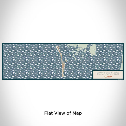Flat View of Map Custom Boca Grande Florida Map Enamel Mug in Woodblock