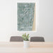 24x36 Boca Raton Florida Map Print Portrait Orientation in Afternoon Style Behind 2 Chairs Table and Potted Plant