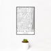 12x18 Boca Raton Florida Map Print Portrait Orientation in Classic Style With Small Cactus Plant in White Planter