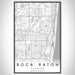Boca Raton Florida Map Print Portrait Orientation in Classic Style With Shaded Background