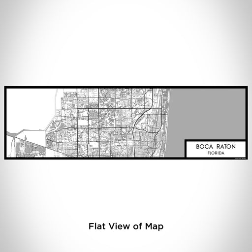 Flat View of Map Custom Boca Raton Florida Map Enamel Mug in Classic