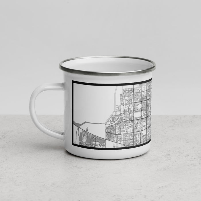 Left View Custom Boca Raton Florida Map Enamel Mug in Classic