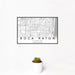12x18 Boca Raton Florida Map Print Landscape Orientation in Classic Style With Small Cactus Plant in White Planter