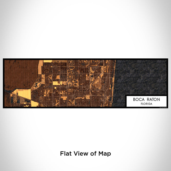 Flat View of Map Custom Boca Raton Florida Map Enamel Mug in Ember