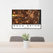 24x36 Boca Raton Florida Map Print Landscape Orientation in Ember Style Behind 2 Chairs Table and Potted Plant