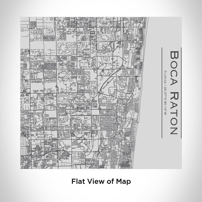 Rendered View of Boca Raton Florida Map Engraving on 17oz Stainless Steel Insulated Tumbler