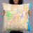 Person holding 22x22 Custom Boca Raton Florida Map Throw Pillow in Watercolor