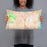 Person holding 20x12 Custom Boca Raton Florida Map Throw Pillow in Watercolor