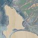 Bodega Bay California Map Print in Afternoon Style Zoomed In Close Up Showing Details