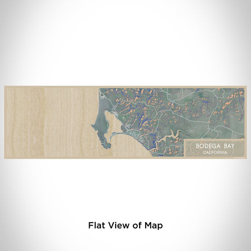 Flat View of Map Custom Bodega Bay California Map Enamel Mug in Afternoon