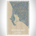 Bodega Bay California Map Print Portrait Orientation in Afternoon Style With Shaded Background
