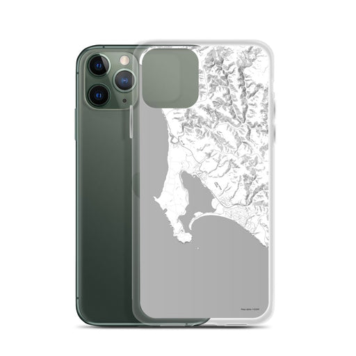 Custom Bodega Bay California Map Phone Case in Classic