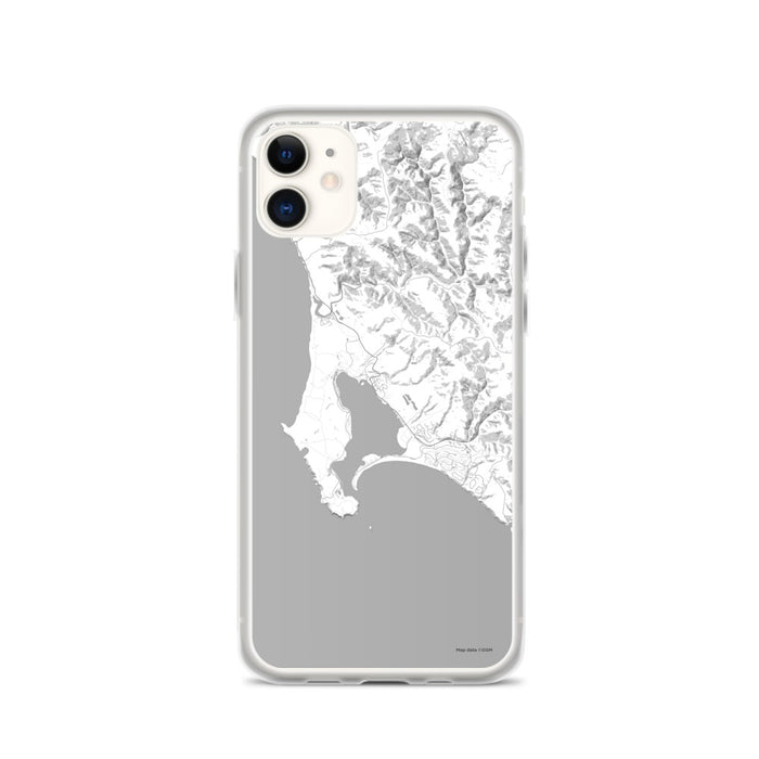 Custom iPhone 11 Bodega Bay California Map Phone Case in Classic