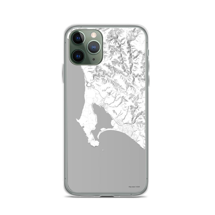 Custom iPhone 11 Pro Bodega Bay California Map Phone Case in Classic