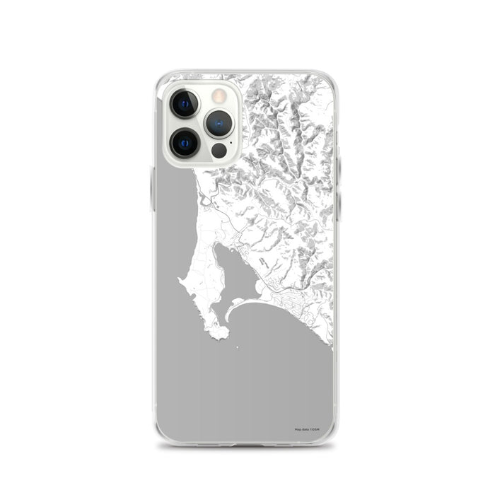 Custom iPhone 12 Pro Bodega Bay California Map Phone Case in Classic