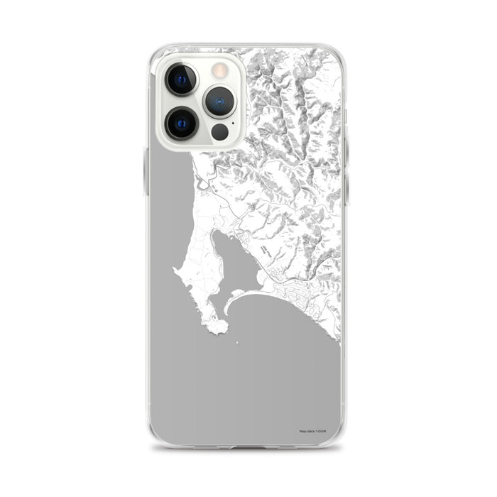 Custom iPhone 12 Pro Max Bodega Bay California Map Phone Case in Classic