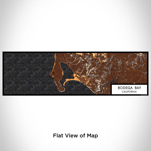 Flat View of Map Custom Bodega Bay California Map Enamel Mug in Ember