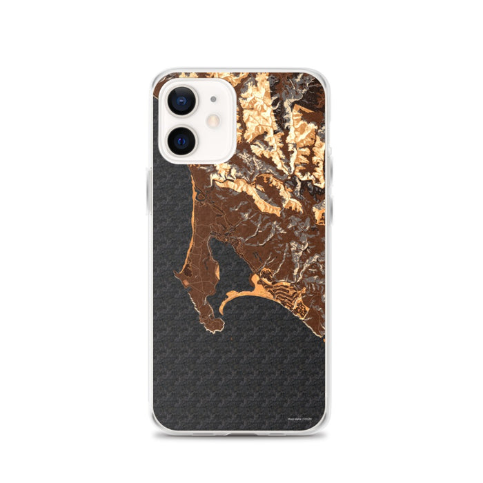 Custom iPhone 12 Bodega Bay California Map Phone Case in Ember