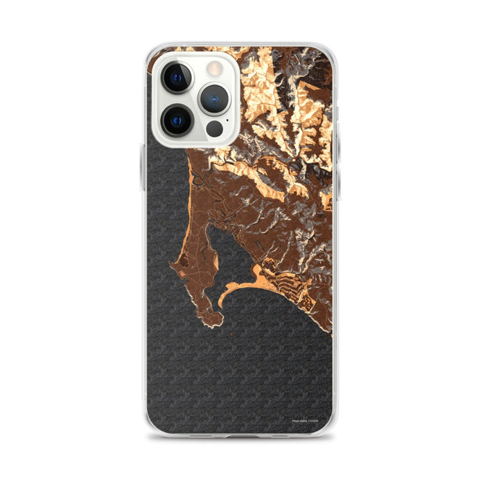 Custom iPhone 12 Pro Max Bodega Bay California Map Phone Case in Ember