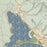 Bodega Bay California Map Print in Woodblock Style Zoomed In Close Up Showing Details