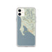 Custom iPhone 11 Bodega Bay California Map Phone Case in Woodblock