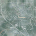Boerne Texas Map Print in Afternoon Style Zoomed In Close Up Showing Details