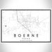 Boerne Texas Map Print Landscape Orientation in Classic Style With Shaded Background